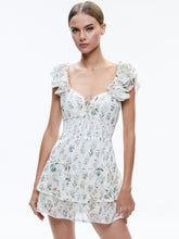 Load image into Gallery viewer, Alice + Olivia - Hartford Smocked Bustier Tiered Mini Dress - Georgia Floral
