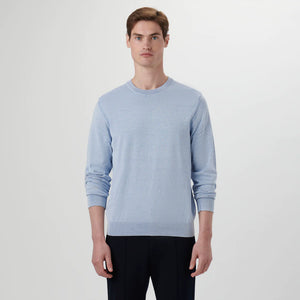 Bugatchi - Long Sleeve Melange Crewneck Sweater