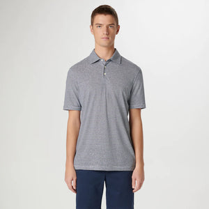 Bugatchi - SS Three Button Polo - Navy