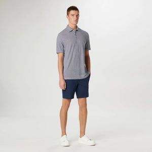 Bugatchi - SS Three Button Polo - Navy