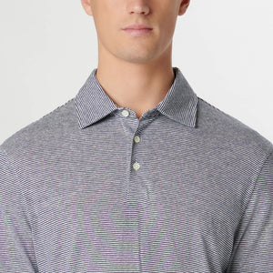 Bugatchi - SS Three Button Polo - Navy