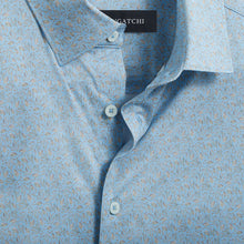 Load image into Gallery viewer, Bugatchi - OoohCotton Miles SS Shirt - Air Blue Pattern
