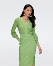 Load image into Gallery viewer, DVF - Pomela Cardigan - Chartreuse
