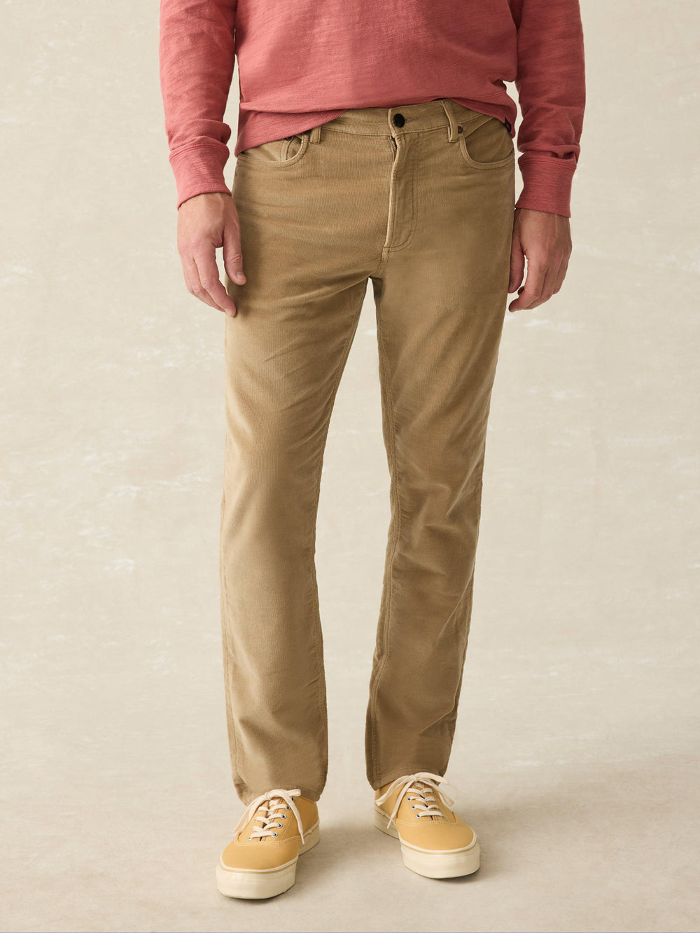 Faherty - Stretch Terry Corduroy 5-Pocket Pant -Ary Barley