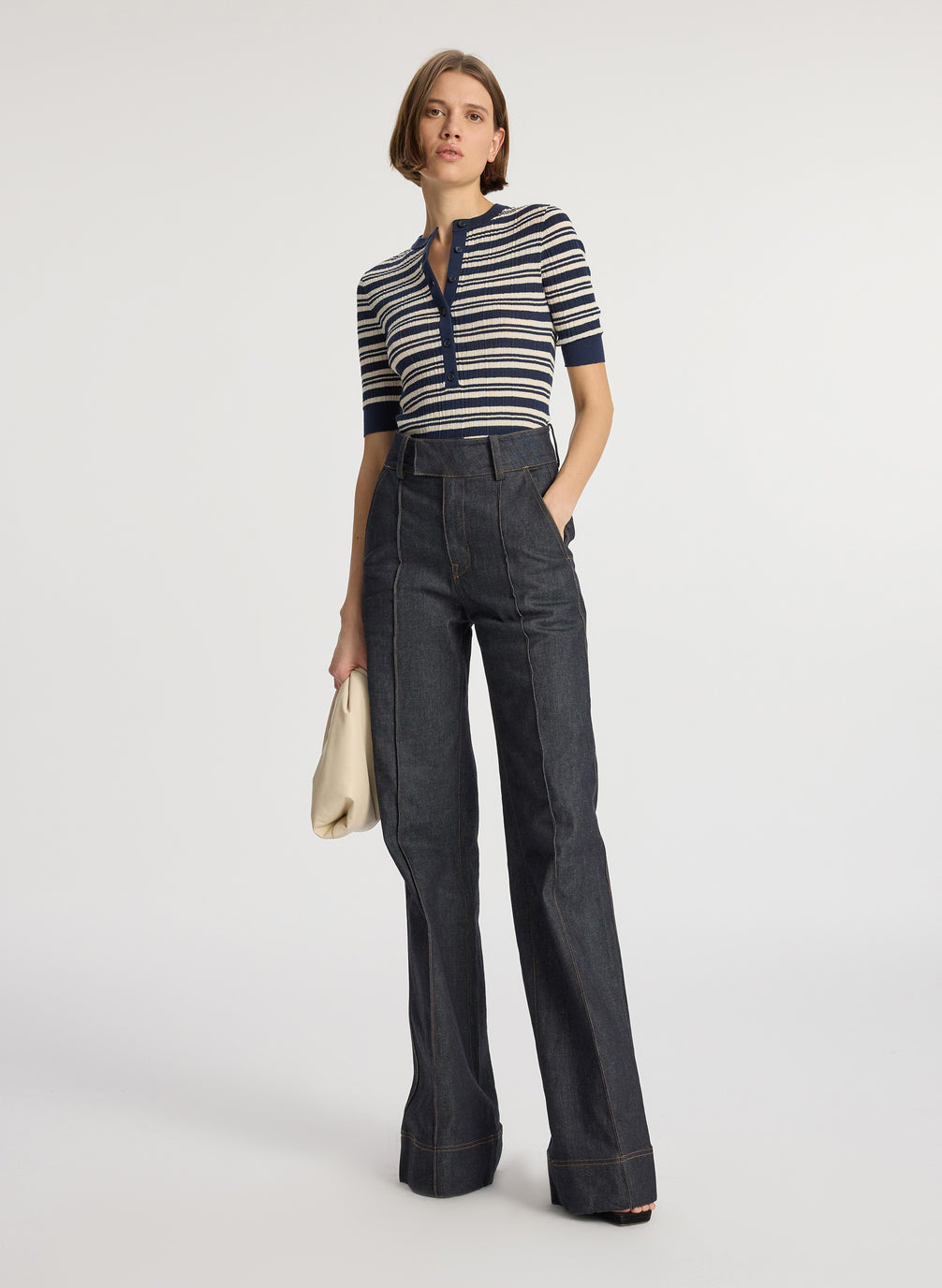 A.L.C. - Fisher Top - Navy/White