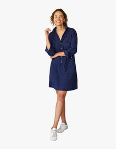 Frank & Eileen - Long Sleeve Playsuit Dress - Navy