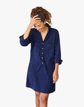 Load image into Gallery viewer, Frank &amp; Eileen - Long Sleeve Playsuit Dress - Navy
