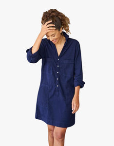 Frank & Eileen - Long Sleeve Playsuit Dress - Navy