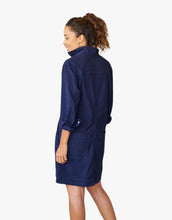 Load image into Gallery viewer, Frank &amp; Eileen - Long Sleeve Playsuit Dress - Navy
