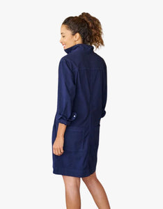 Frank & Eileen - Long Sleeve Playsuit Dress - Navy