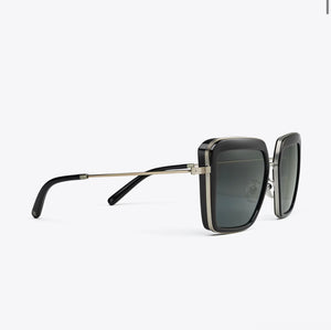 Tory Burch - Kira Bold Rim Sunglasses - Black/Dark Grey