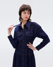 Load image into Gallery viewer, DVF - Furiosa Dress - Denim Blue
