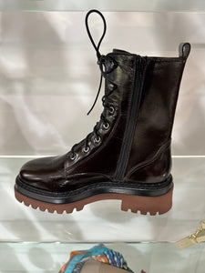 Homers - Golva Lace Up Patent Leather Boots - Superluxe Testa (Brown)