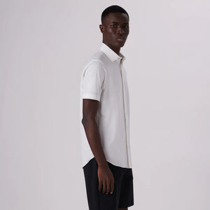 Bugatchi - Miles Solid Ooohcotton Short Sleeve Shirt - White