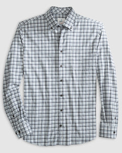 Johnnie O -Hangin' Out Performance Button Up Shirt - Tally - Light Grey