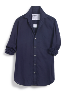 Frank & Eileen - Joedy Boyfriend Button Up Shirt - Navy Textured