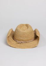 Load image into Gallery viewer, Hat Attack - Raffia Crochet Cowboy Hat - Natural
