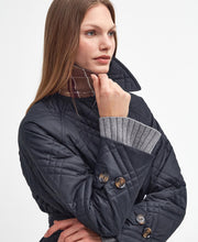 Load image into Gallery viewer, Barbour - Mariah Quilted Trench - Black/Muted Cabernet Tartan
