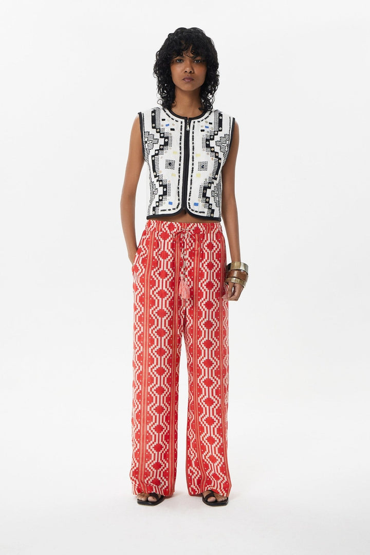 Maria Cher - Ayacuocho Africa Pant - Ethnic Red