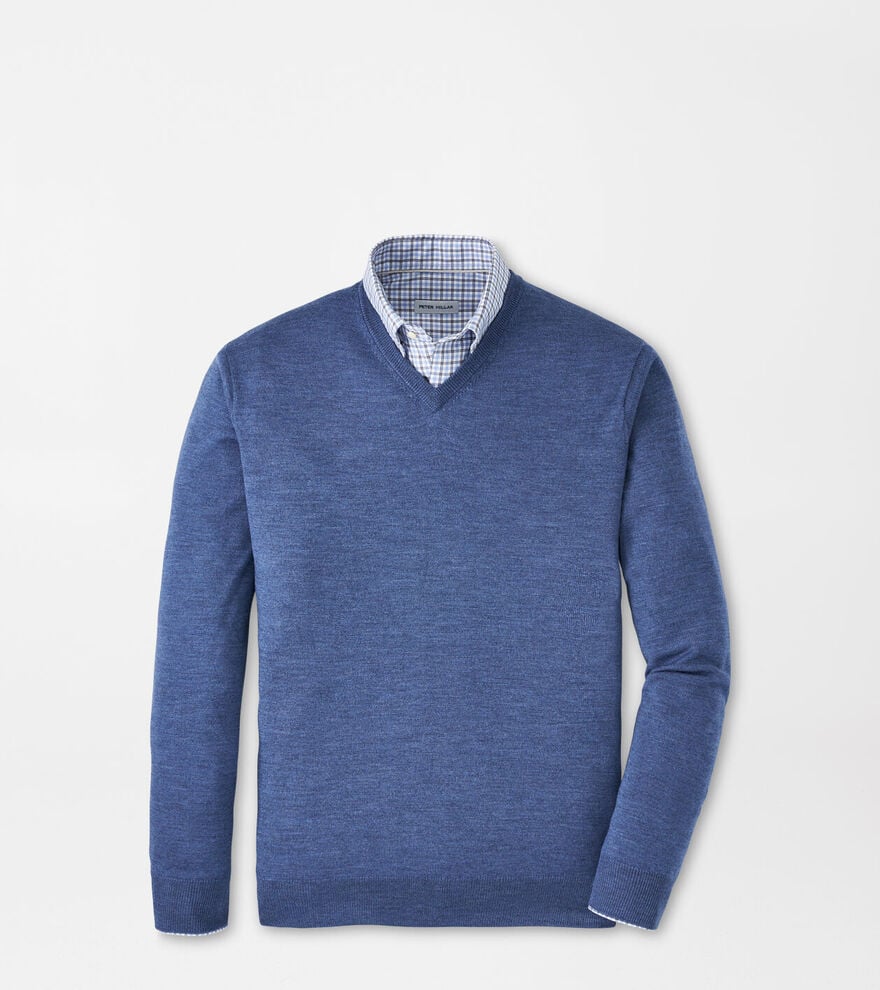 Peter Millar - Autumn Crest V-Neck - Ocean Blue