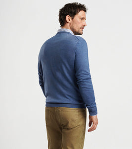 Peter Millar - Autumn Crest V-Neck - Ocean Blue