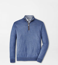 Load image into Gallery viewer, “Peter Millar - Autumn Crest Suede Trim Quarter-Zip - Regatta Blue
