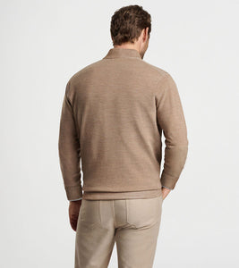 Peter Millar -  Breaker Birdseye Quarter-Zip - Irish Cream