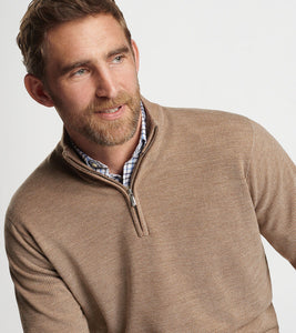 Peter Millar -  Breaker Birdseye Quarter-Zip - Irish Cream