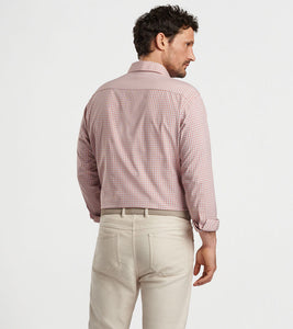 Peter Millar - Murray Performance Poplin Sport Shirt - Burnt Orange