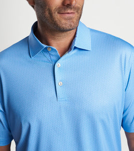 Peter Millar - I'll Have It Neat Performance Jersey Polo - Cottage Blue