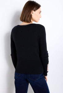 Lisa Todd - Patch Match Henley - Black