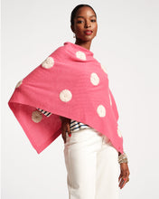 Load image into Gallery viewer, Frances Valentine - Le Petit Poncho w Embroidered Flowers - Pink/Oyster
