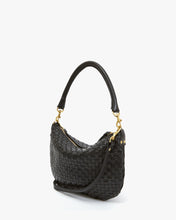 Load image into Gallery viewer, Clare V. - Petit Moyen Messenger - Woven Checker Black
