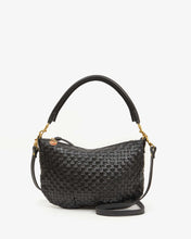 Load image into Gallery viewer, Clare V. - Petit Moyen Messenger - Woven Checker Black
