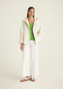 ROSSO35 - Technical Linen-Cotton Blend Hooded Jacket - Light Beige
