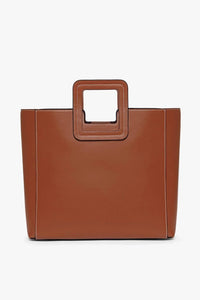 STAUD - Shirley Leather Tote Bag - Tan