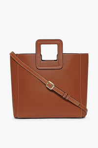 STAUD - Shirley Leather Tote Bag - Tan