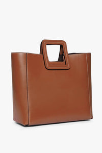 STAUD - Shirley Leather Tote Bag - Tan