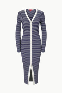 STAUD - Shoko Sweater - Navy Mirco Stripe