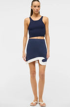 Load image into Gallery viewer, STAUD - Leandro Skirt - Navy &amp; White

