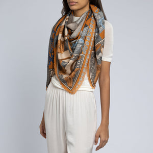 Sabina Savage - Wool/Silk Scarf - The Temple of Pegasus