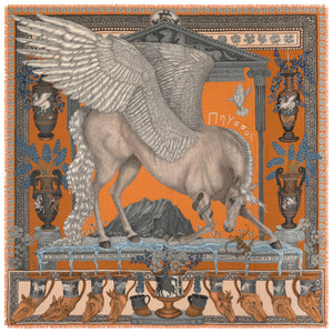 Sabina Savage - Wool/Silk Scarf - The Temple of Pegasus