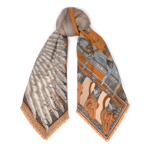 Sabina Savage - Wool/Silk Scarf - The Temple of Pegasus