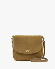 Load image into Gallery viewer, Clare V. - Turnlock Louis Bag - Oat Suede
