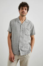 Load image into Gallery viewer, Rails - Waimea Shirt - Quinoa Navy Stripe
