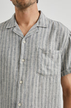 Load image into Gallery viewer, Rails - Waimea Shirt - Quinoa Navy Stripe
