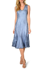 Load image into Gallery viewer, Komarov - Beaded V-neck Charmeuse Dress with Jacket - Persian Violet Blue Ombre
