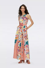 Load image into Gallery viewer, DVF - Elliot Two Dress - Patched Floral/Vintage Cane Marmalade
