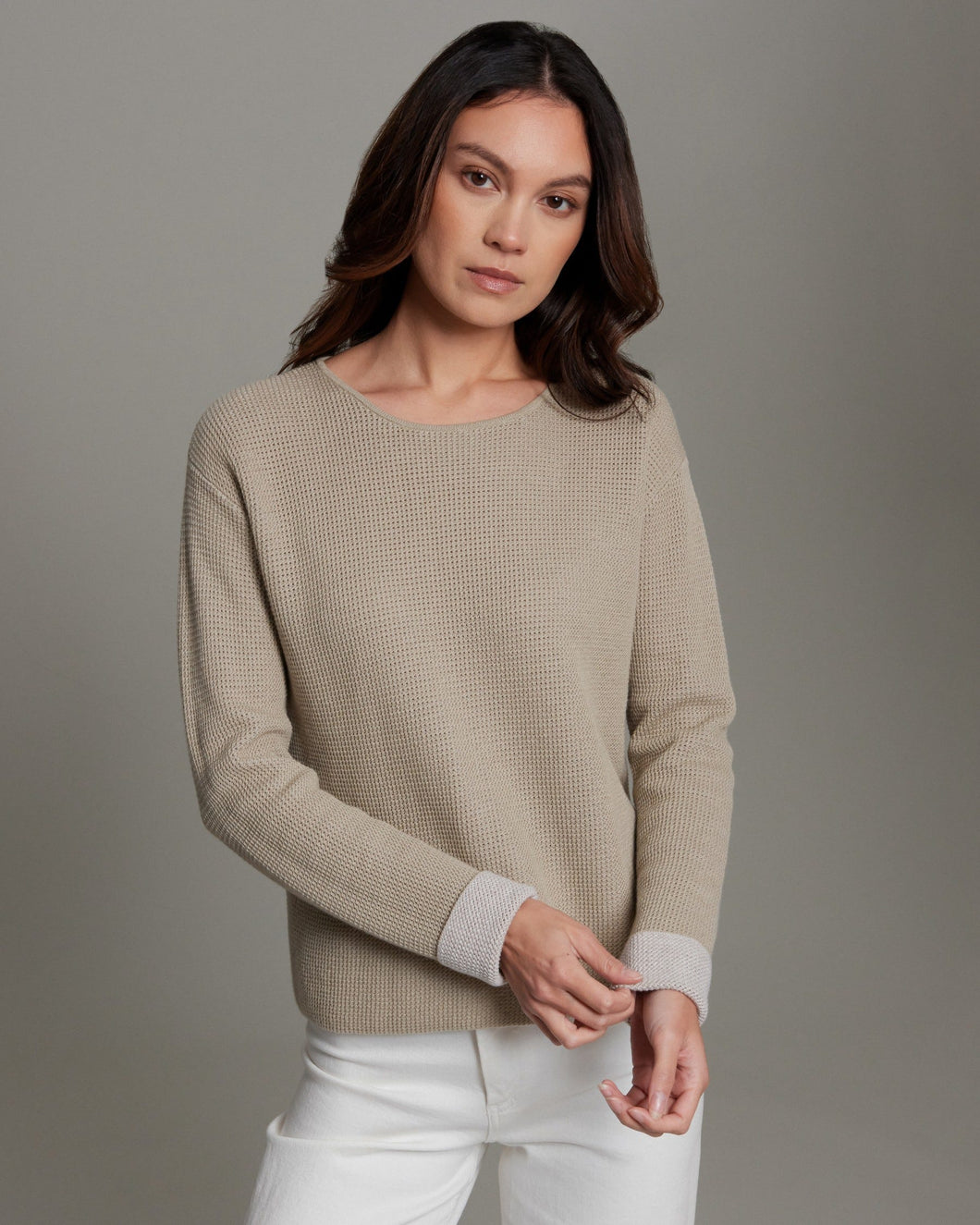Alashan Cashmere - Plaited Reversible Pullover Sweater