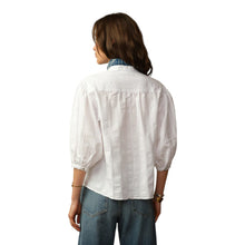 Load image into Gallery viewer, Road to Nowhere - Edith Embroidered Linen Blouse - Provence Stripe
